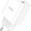 Сетевое зар. устр. Hoco C80A с шнуром Type-C на Lightning 1USB/1С PD3.0/QC3.0 3A 20W белое