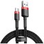 Usb Кабель-зарядка TYPE-C Baseus Cafule 3A 1м (CATKLF-B91) красно-черный