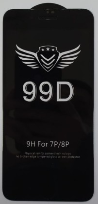 Защитное стекло для i-Phone 7 Plus/8 Plus 99D чёрное