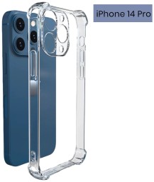 Накладка силиконовая для iPhone 14 Pro прозрачный противоударный.
