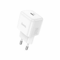 Сетевое зар. устр. Hoco N32 с шнуром Type-C на Type-C 1USB/1C 30W белое