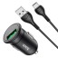 Автомобильное заряд. устр. Hoco Z43 с шнуром Micro 1USB QC3.0 3A 18W черное