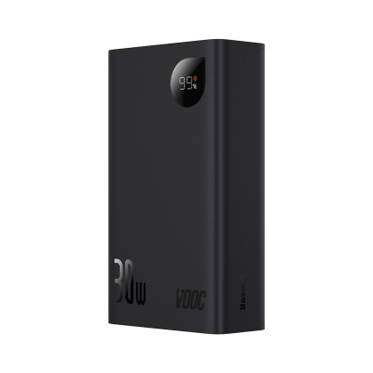 Повербанк с быстрой зарядкой VOC, Baseus Adaman2 20000мАч/2USB/1USB-C 30W, черный