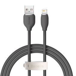 Usb Кабель-зарядка Lightning Baseus Jelly Liquid Silica Gel 2.4A 1.2м (CAGD000001) черный