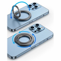 Кольцо-держатель с MagSafe для iPhone Baseus Halo Series Foldable Metal Ring Stan серебристый