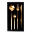 Набор столовых приборов Xiaomi Maison Maxx Modern Flatware Set (4 предмета) золотой