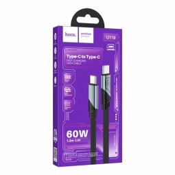 Usb Кабель-зарядка Type-C на Type-C Hoco U119 3A 60W 1.2м черный