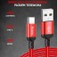 Usb Кабель-зарядка Type-C Hoco X-Times speed 3A 2м в тканевой оплётке красный