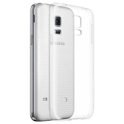 Чехол-накладка силикон 0.33мм Samsung Galaxy S5 mini прозрачный