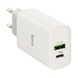 Сетевое зар. устр. Hoco C80A Plus 1USB/1С PD/QC3.0 3A 20W белое