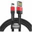 Usb Кабель-зарядка Lightning Baseus Cafule 1м CALKLF-G91 чёрно-красный