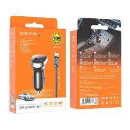 Автомобильное заряд. устр. Borofone Z15 с шнуром Micro 2USB 2.4A черное