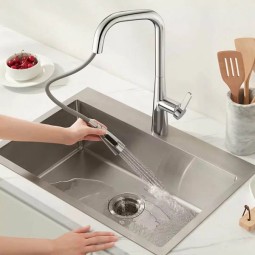 Выдвижной кухонный смеситель Xiaomi Mijia Pull-out kitchen Faucet S1 MJCLSCFLT01DB