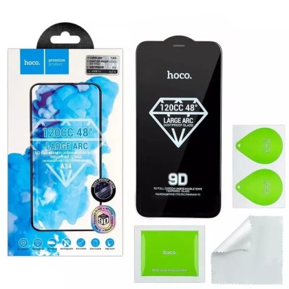 Защитное стекло для i-Phone 15 Pro Max Hoco A34 чёрное