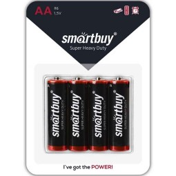 Батарейка солевая Smartbuy R6/4B (48/960)  (SBBZ-2A04B)