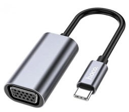 Кабель-переходник Hoco UA21 Type-C (папа) на VGA (мама) серебряный