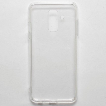Чехол-накладка силикон 0.5мм Samsung Galaxy A6 plus (2018) прозрачный