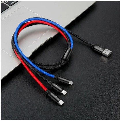 Usb Кабель для зарядки Baseus 3в1 Lightning/Micro/Type-C