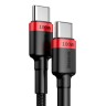 Кабель-зарядка Type-C на Type-C Baseus Cafule PD2.0 100W 2м (CATKLF-AL91) красно-черная