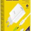 Сетевое зар. устр. Hoco C80A Plus с шнуром Type-C на Type-C 1USB/1С PD3.0/QC3.0 20W/18W белое