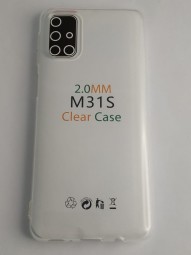Чехол-накладка силикон 2.0мм Samsung Galaxy M31S прозрачный