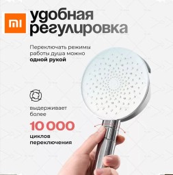 Лейка для душа Xiaomi Mijia Booster Hand Shower (MJZYSCHS01DB) серебристая