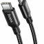 Usb Кабель-зарядка Type-C на Type-C Hoco X14 Double 3A 60W 1м в тканевой оплетке черный