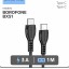Usb Кабель-зарядка Type-C на Type-C Borofone BX51 3A 60W силиконовый черный