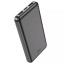 Повербанк с быстрой зарядкой Hoco 100 10000mAh 2USB/2.1A, черный