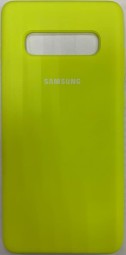 Накладка для Samsung Galaxy S10 Plus Silicone cover желтая