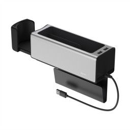 Автомобильный органайзер Baseus Deluxe Metal Armrest Console Organizer (CRCWH-A0S) серебристый