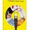Usb Кабель-зарядка Type-C Hoco X53 Angel silicone 3A 1м плоский силиконовый чёрный