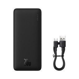 Powerbank Baseus Airpow с кабелем Type-C 10000mAh 1USB/2C 20W (PPQD100001) черный