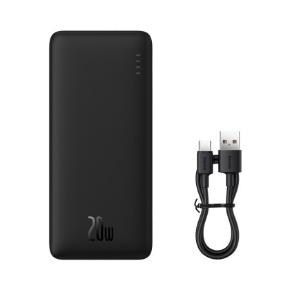Powerbank Baseus Airpow с кабелем Type-C 10000mAh 1USB/2C 20W (PPQD100001) черный
