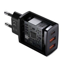Сетевое зар. устр. Baseus Super Si Quick Charger 2USB/1C 30W EU CCXJ-E01 черное