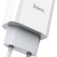 Сетевое зар. устр. Hoco C76A Plus с шнуром Type-C на Lightning 1C 3A 20W белое
