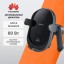 Держатель c беспроводной зарядкой в воздуховод Huawei 80Вт - черный - с зажимом