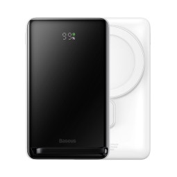 Powerbank с беспроводной зарядкой Baseus Magnetic Bracket Wireless 10000mAh 20W (PPCX000202) белый