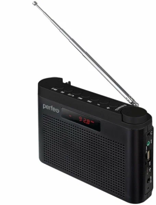 Портативный радиоприемник Perfeo Тайга 6Вт/FM/AUX/USB/MicroSD (PF_C4939) черный