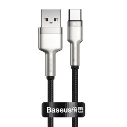 Usb Кабель-зарядка TYPE-C Baseus Cafule Series Metal Data Cable 66W 1м (CAKF000101) черный