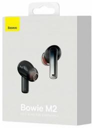 Мобильная Bluetooth-гарнитура Baseus Bowie M2 BT5.2/40mAh (400mAh)/5ч/ANC (NGTW140001) черная