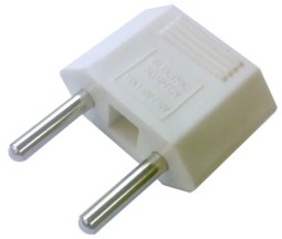 Переходник 2 pin плоский на 2 круглый Tefal белый
