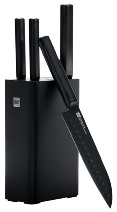 Набор ножей Xiaomi Heat Cool 4 ножа с подставкой черные