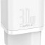 Блок с быстрой зарядкой Baseus Super Si Quick Charger 1C 30W EU, белое
