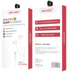 Проводные наушники Type-C Ven-Dens EAR006 белые
