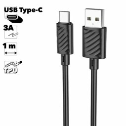 Usb Кабель-зарядка Type-C Hoco X88 3A 1м черный