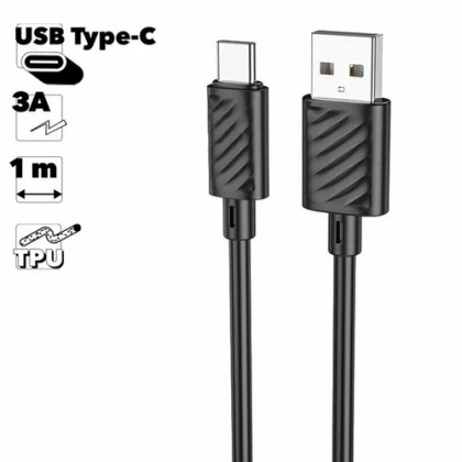 Usb Кабель-зарядка Type-C Hoco X88 3A 1м черный