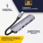 Переходник для макбука Hoco HB28 Type-C на HDMI/USB3.0/USB2.0/USB-C/MicroSD/SD серый