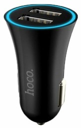 Автомобильное заряд. устр. Hoco 2USB 2.4A UC204 черное