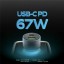Автомобильное заряд. устр. Momax Move 67W 1USB+1 Type-c серый